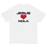JESUS LOVES NOLA T-SHIRT (W/RED HEART)